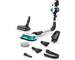 Bosch BCS71HYG4 steelstofzuiger & elektrische bezem Batterij/Accu Droog en nat HEPA Zakloos 0,3 l 23,5 W Zwart, Wit 3 Ah