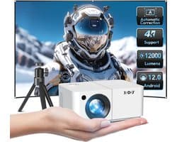 Draagbare Mini-Beamer met Android 12, 1080p en WiFi 6