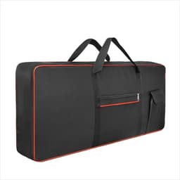WiseGoods Luxe Keyboard Tas Waterdicht - Tassen Voor Piano Keyboards - Waterproof Beschermhoes Instrumenten - Zwart - 61 Toetsen — thumbnail 1