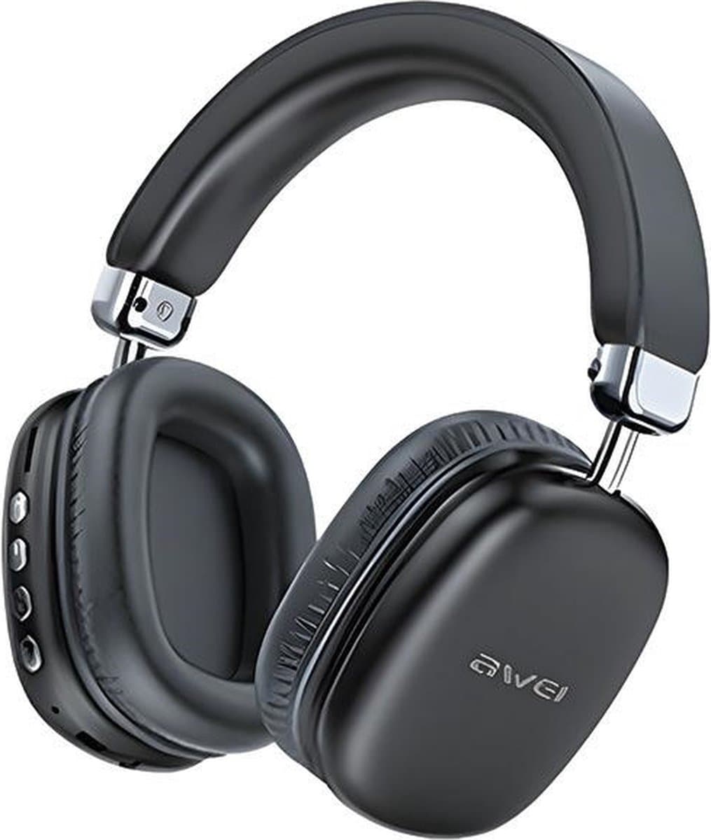 AWEI AT7 Bluetooth on-ear hoofdtelefoon zwart/zwart — afbeelding 1