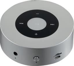 KAMINIO Knisperende luidspreker MORITZ - Krachtige geluidsbox met haardvuurgeluiden, Bluetooth, AUX, microfoon, accu - zilver — thumbnail 3
