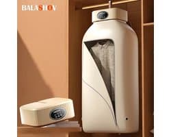 Draagbare opvouwbare droger - Droger voor camping/caravan - Multifunctionele Droger - Elektrische Wasdroger - Draagbare Compacte Opvouwbare Wasdroger - Tijdsinstelling - Wit - Remote Control