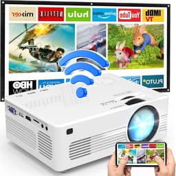 Mini-beamer 5G WiFi 2024 upgrade 9000L draagbare projector - 1080p multimedia buiten bioscoop - HDMI/USB/tv-stick/smartphone/laptop Beamer — thumbnail 1