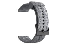 20mm Grijs Sportief Siliconen Horlogeband universeel - Band aanzet 20 mm - Horlogebandje Voor een Analoog of smartwatch Horloge