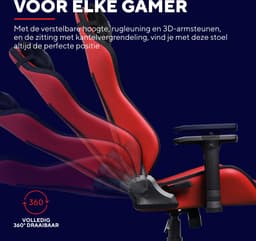 Trust Gxt714r Ruya Gamingstoel - Zwart / Rood — thumbnail 4