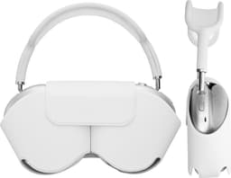kwmobile cover voor over-ear koptelefoon - Compatibel met Apple AirPods Max / AirPods Max 2 - Van polyester - In wit — thumbnail 1