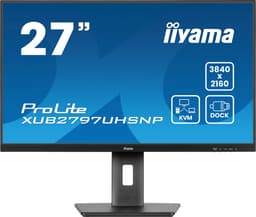 iiyama ProLite XUB2797UHSNP-B1 - 27 inch - 4K - IPS - USB-Hub (4x) - Verstelbaar - USB-C Dock - KVM-switch — thumbnail 1