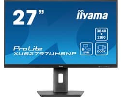 iiyama ProLite XUB2797UHSNP-B1 - 27 inch - 4K - IPS - USB-Hub (4x) - Verstelbaar - USB-C Dock - KVM-switch