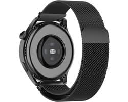 YONO Milanese Bandje 20mm - geschikt voor Samsung Galaxy Watch 7/6/5/Classic - Garmin Vivoactive 6/5 - Huawei Smartwatch - Zwart