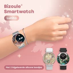 Bizoule Smartwatch Lunita - AMOLED - Zilver - 41mm - Horloge met Belfunctie - Stappenteller - Android en iOS — thumbnail 2
