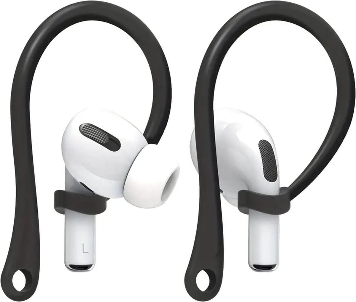 Earhooks Geschikt Voor Apple AirPods en Apple AirPods Pro 3 I Oorhaken I Veilige Pasvorm I Siliconen Eartips I Ergonomisch en Anti-Lost Ontwerp I Set van 2 I Zwart — afbeelding 1