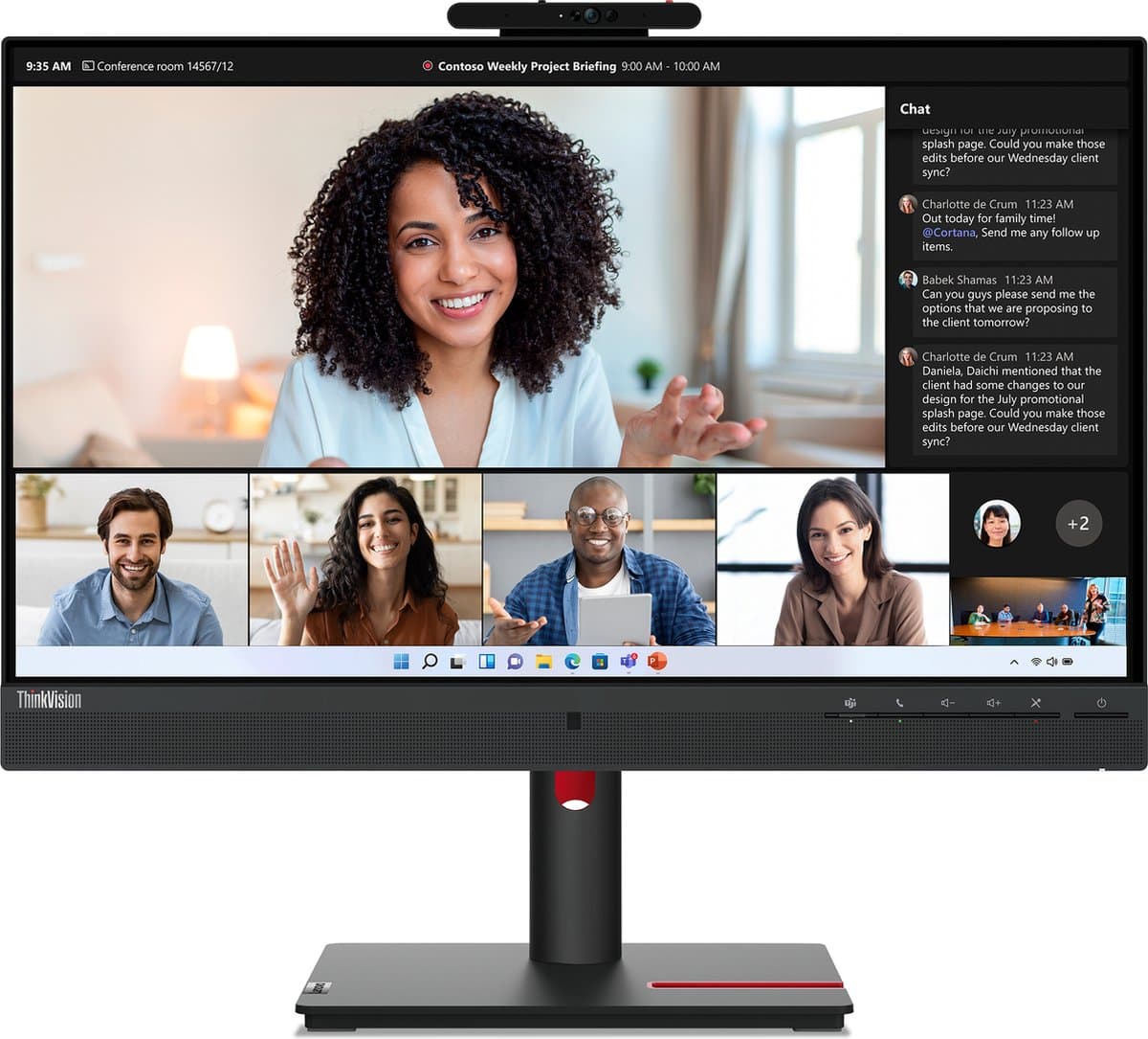 Monitor Lenovo ThinkVision T24MV-30 LED 23,8" — afbeelding 1