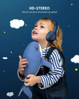StayPowered Kinderheadset - Veilige, Comfortabele en Duurzame Hoofdtelefoon met Volumebegrenzing! - Compact Design - Hoogwaardige Geluid - HD Microfoon - Ingebouwde Volumebegrenzer - Opvouwbaar - Blauw/Groen - Levering Sneller dan Aangegeven! — thumbnail 4