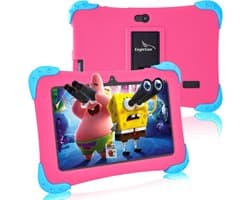 EagleSoar® Kindertablet - Kindertablet 7 Inch - Kindertablet Roze - Tablet - Tablet Kinderen - Kindertablet Vanaf 3 - 12 Jaar - Kindertablets - Kinder Tablet - Kids Tablet - Kindertablet 10 Inch - Kindertablet Deplay - Tablet Kinderen Met Houder
