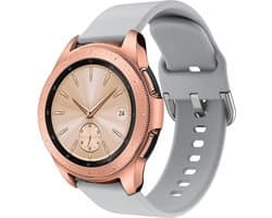 Universeel 20MM Horloge Bandje / Smartwatch Bandje Siliconen met Gespsluiting Grijs