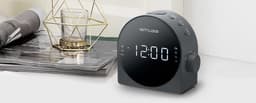 Muse M-185CR - Stijlvolle digitale wekkerradio met groot display, grijs — thumbnail 4