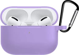 Case - Geschikt voor Apple AirPods Pro 2 - Siliconen Hoes met Clip - Silicone Hoesje Cover - Lila — thumbnail 3