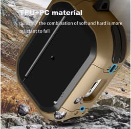 Mobigear Hoesje geschikt voor Apple AirPods Pro 2 Shockproof Hardcase Hoesje | Mobigear Slim Armor - Geel — thumbnail 5