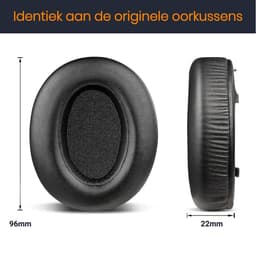 Oorkussens geschikt voor Sony WHXB910 - WHXB910N / Koptelefoonoorkussens geschikt voor Sony Zwart — thumbnail 4