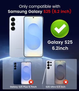 AziLine Magnetische Premium Zwart Hoes voor Galaxy S25 – Stijlvolle Bescherming met Ingebouwde MagSafe en Camera Lens Bescherming Geschikt voor Samsung Galaxy S25 — thumbnail 9