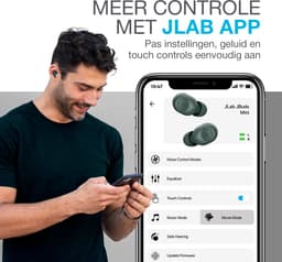 JLab JBuds Mini Draadloze Oordopjes - Bluetooth Oortjes Draadloos - 20 uur Batterijduur - Klein Design - Noise Cancelling Microfoon - Touch Sensoren - Multipoint - Groen — thumbnail 5