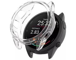 Strap-it Schokbestendig TPU Hoesje – Geschikt voor Garmin Forerunner 165 – Transparant – Bescherm Case