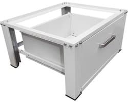 IVOL Wasmachine Verhoger met Lade - Wit - Wasmachine opbouwmeubel - ook geschikt voor droger