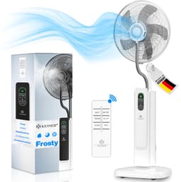KESSER® Statiefventilator Frosty met Water Ultrasone Verneveling Koeling - Staande Ventilator inclusief Afstandsbediening en Timerfunctie - Wit — thumbnail 1