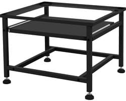 Wasmachine verhoger, Wasmachine Onderstel 62,5x53,5x45 cm met uitschuifbaar plateau in zwart ML design