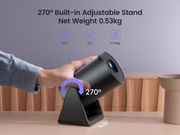Mini Beamer - Projector - Digitale Projector - Draagbaar - Wi-Fi 6 en Bluetooth 5.2 - Android 11 Systeem - Ingebouwde Luidspreker - Compatibel met HDMI - Voeding - USB- EU Stekker Type - 300 ANSI - 29W - Zwart — thumbnail 3