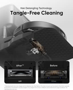 eufy Clean L60 Hybrid SES Robotstofzuiger met dweilfunctie - Robot Vacuum - 5.000 Pa Zuigkracht, Met automatisch leegstation, Bestuurbaar via smartphone — thumbnail 3