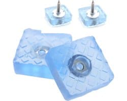 Actie4you® - Rubberen Voetjes - Vierkant - Rubber Dopje - Meubelonderzetter - Onderzetters -Trillingsdemper - Anti Slip - 22x22mm – 4 Stuks - Transparant