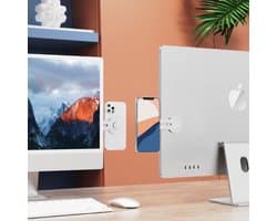 Yellow Monkey Magnetische Telefoonhouder ZWART voor Laptop en computer - voor iPhone met Magsafe - Telefoonhouder - Magnetische Telefoonhouder Laptop - Telefoonhouder Bureau - Laptop - MacBook - desktop Computer