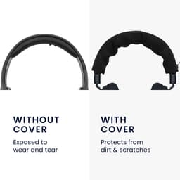 kwmobile cover voor koptelefoon hoofdband - geschikt voor Razer BlackShark V2 X / V2Pro / V2 SE - Koptelefoon band hoes van neopreen - In zwart — thumbnail 3
