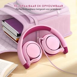 StayPowered Kinderkoptelefoon - Veilig en Comfortabel Luisteren - 85 dB Volume Begrenzer - HD Stereo Geluid - Lichtgewicht & Opvouwbaar - Verstelbare Hoofdband - Brede Compatibiliteit - Zacht & Duurzaam - Roze - Levering Sneller dan Aangegeven! — thumbnail 2