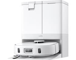 eufy X10 Pro Omni Robot Stofzuiger en Mop, 8.000 Pa zuigkracht, dubbele dweilpads met 12 mm auto-lift en tapijtdetectie, herkent 100+ objecten voor obstakelvermijding, alles-in-één station voor dagelijks onderhoud.
