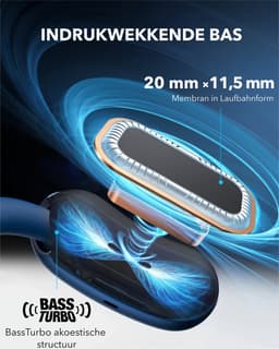 soundcore AeroFit 2 by Anker - Open-ear oordopjes - Niet-intrusief ontwerp - Verstelbaar comfort - Goede pasvorm - Rijke bas - Hi-res audio - 42 uur afspeeltijd - Bluetooth 5.4 - Draadloos opladen - IP55 - Open-ear earbuds — thumbnail 3