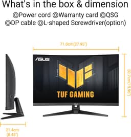 ASUS TUF Gaming VG32WQ3B - QHD Curved Gaming Monitor - 1ms - 180Hz - 32 Inch — thumbnail 9