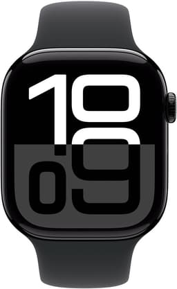 Apple Watch Series 10 - Wifi - 46mm - Zwarte Aluminium Case met Zwart Sportbandje - S/M — thumbnail 2