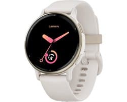 Garmin Vivoactive 5 - Sporthorloge - AMOLED-Scherm - Ivory/Cream Goudkleurig