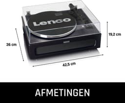 Lenco Platenspeler met Bluetooth - Vier ingebouwde Speakers 40W RMS - LS-430BK - Zwart — thumbnail 4