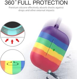 Shieldcase Rainbow Case - beschermhoes geschikt voor Airpods Pro / 2 Pro case - multicolor - regenboog meerkleurig — thumbnail 2