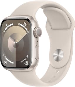 Apple Watch Series 9 - GPS + Cellular - 41mm - Starlight Aluminium Case with Starlight Sport Band - S/M — thumbnail 2
