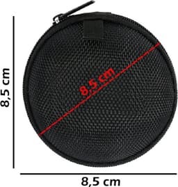 Opberghoes Oortjes Met Rits - Nylon Cover Voor Laadkabels en Accessoires - Zwart — thumbnail 5