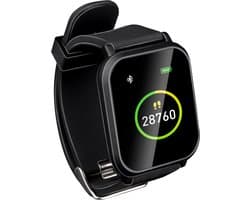 Umbro Smartwatch - Activity Tracker Bluetooth – Sporthorloge met Stappenteller en Thermometer - Zwart