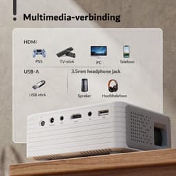 Projector - Beamer - Mini Beamer - 5G - bluetooth - Full HD — thumbnail 2
