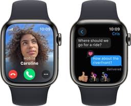 Apple Watch Series 9 - GPS + Cellular - 41mm - Graphite Stainless Steel Case with Midnight Sport Band - S/M — thumbnail 4