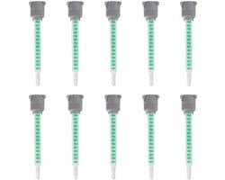 10 Stuks Mengnozzles voor Twee-componentenlijm - Statistische Mixer voor Plastic Lijm, 1:1 Mengbuis, AB Mengnozzle, Ideaal voor 2K Lijm en Hechting