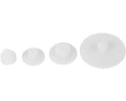 19-delige Plastic Tandwielen Set voor DC Motoren - Kroonwielen, Wormwielen en Tandwielen voor DIY Modelbouw en Speelgoed