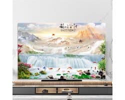 Televisie Stofhoes - Universele Afdekking - Scherm Beschermen - Zijdezacht Polyester - 32-80 Inch - Herfstscenario